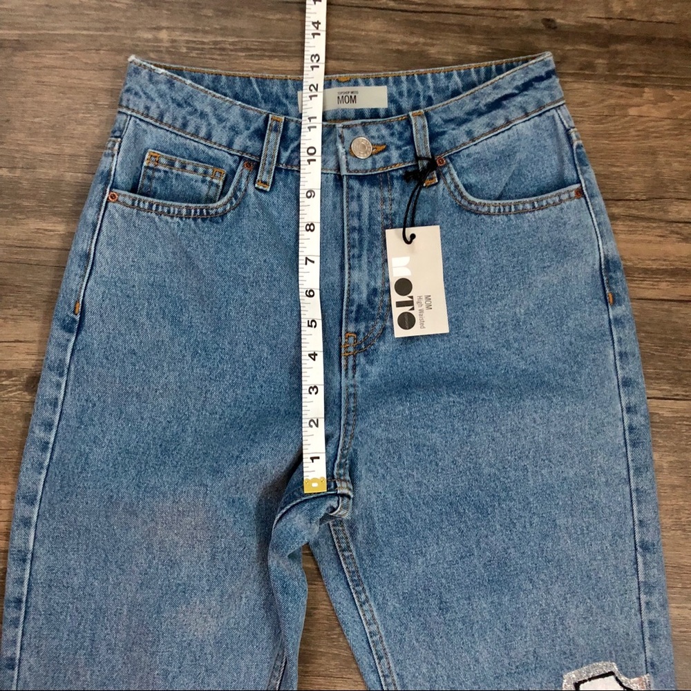 TOPSHOP High Waist Graffiti Jeans! Size 26. - Picture 6 of 8